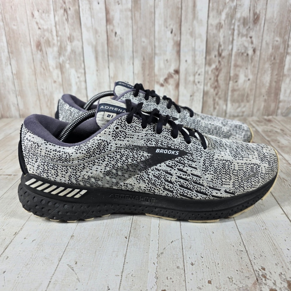 Brooks Adrenaline GTS 21 Mens Running Shoes Black White 1103491D135 Size 12